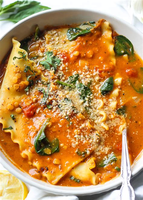 veggie lasagne soup